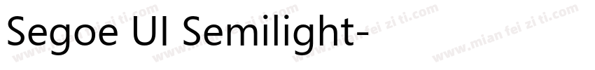 Segoe UI Semilight字体转换